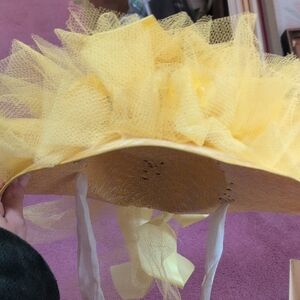 Yellow Tulle Sun Hat